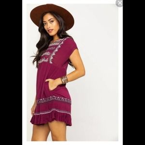 Free People Sunrise Wanderer Mini Dress